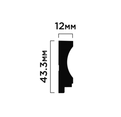 Финишный молдинг LF138A NP HI WOOD 43,3мм х 12мм х 2,7м.