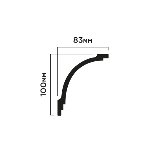 A130V1 Карниз ПОЛИСТИРОЛ HI WOOD 100мм х 83мм х 2,0м.