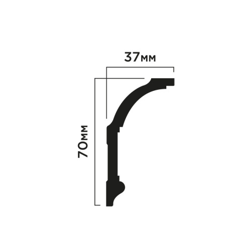 A70V2 Карниз ПОЛИСТИРОЛ HI WOOD 70мм х 37мм х 2,0м.